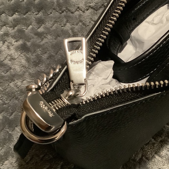 NWT Coach Charlotte Shoulder Bag Beautiful Refined Pebble Leather - Picture 9 of 13